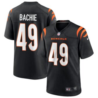 Joe Bachie Youth Nike Black Cincinnati Bengals Logo Game Custom Jersey