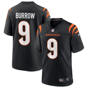 Joe Burrow Youth Nike Black Cincinnati Bengals Logo Game Custom Jersey