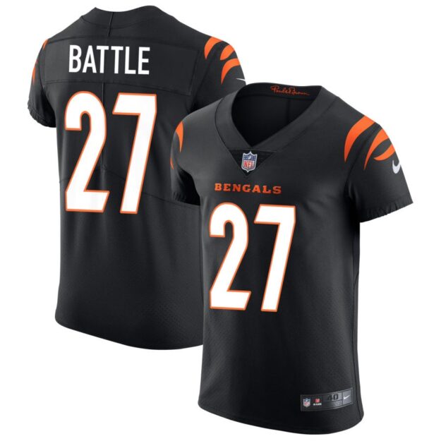 Jordan Battle Men's Nike Black Cincinnati Bengals Vapor Elite Custom Jersey