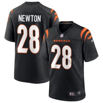 Josh Newton Youth Nike Black Cincinnati Bengals Logo Game Custom Jersey