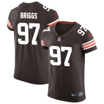 Jowon Briggs Men's Nike Brown Cleveland Browns Vapor Elite Custom Jersey