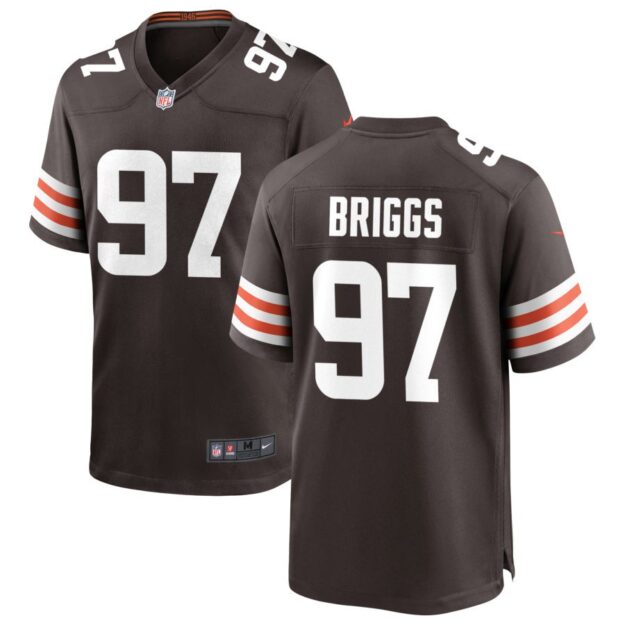 Jowon Briggs Men's Nike Cleveland Browns Brown Custom Game Jersey