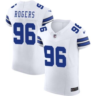 Justin Rogers Men's Nike White Dallas Cowboys Vapor F.U.S.E. Elite Custom Jersey