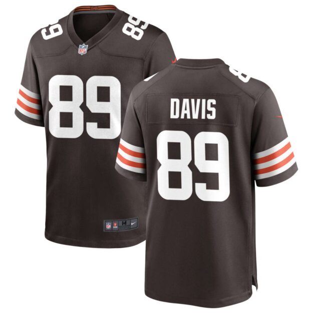 Kaden Davis Men's Nike Cleveland Browns Brown Custom Game Jersey