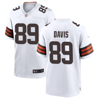 Kaden Davis Men's Nike White Cleveland Browns Custom Game Jersey