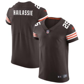 Kahlef Hailassie Men's Nike Brown Cleveland Browns Vapor Elite Custom Jersey