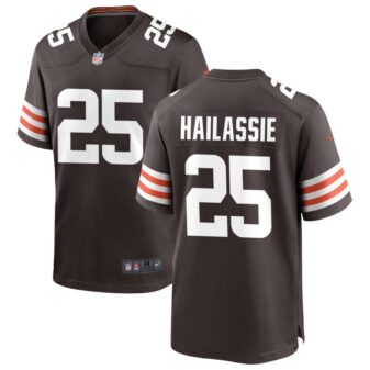 Kahlef Hailassie Men's Nike Cleveland Browns Brown Custom Game Jersey