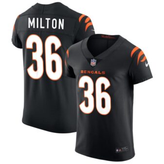 Kendall Milton Men's Nike Black Cincinnati Bengals Vapor Elite Custom Jersey