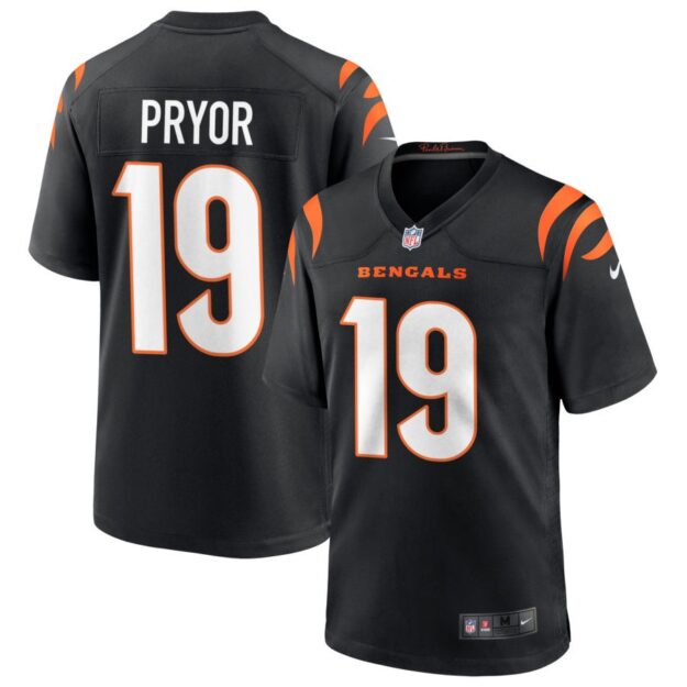 Kendric Pryor Men's Nike Black Cincinnati Bengals Game Custom Jersey