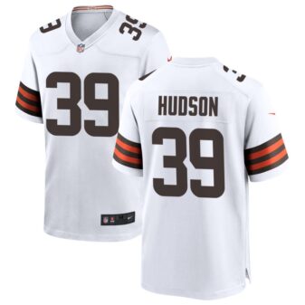 Khaleke Hudson Men's Nike White Cleveland Browns Custom Game Jersey