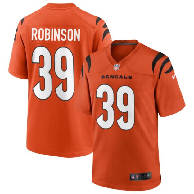 Lance Robinson Men's Nike Orange Cincinnati Bengals Alternate Game Custom Jersey