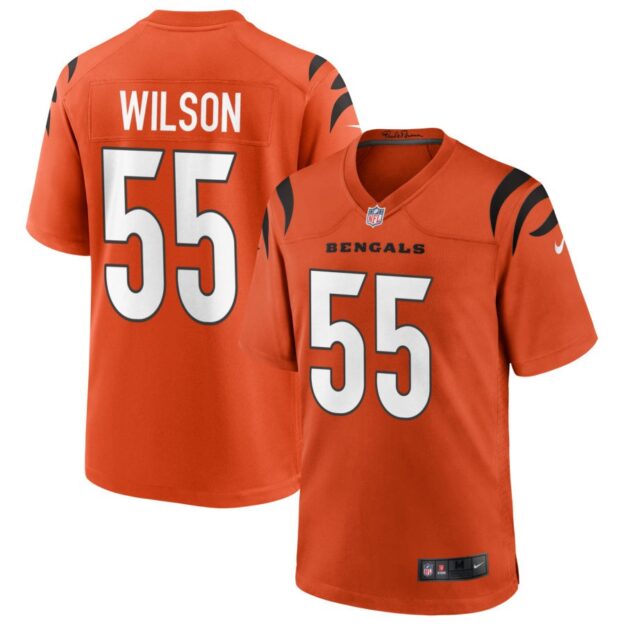 Logan Wilson Men's Nike Orange Cincinnati Bengals Alternate Game Custom Jersey