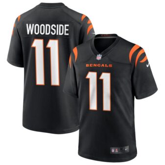 Logan Woodside Men's Nike Black Cincinnati Bengals Game Custom Jersey