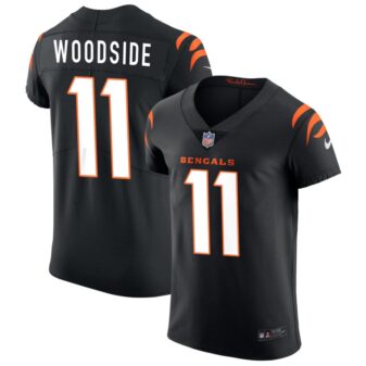 Logan Woodside Men's Nike Black Cincinnati Bengals Vapor Elite Custom Jersey