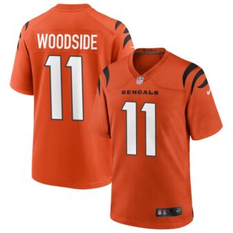 Logan Woodside Men's Nike Orange Cincinnati Bengals Alternate Game Custom Jersey