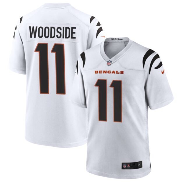 Logan Woodside Men's Nike White Cincinnati Bengals Game Custom Jersey