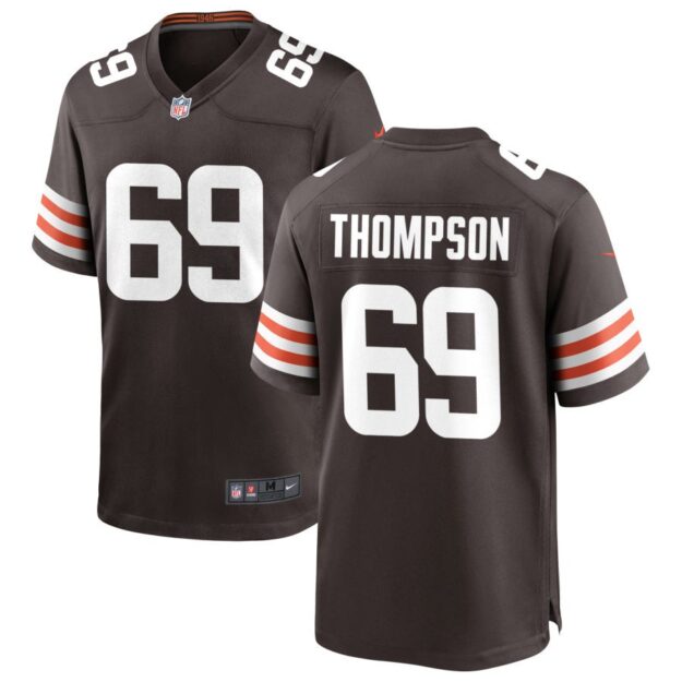 Lorenzo Thompson Men's Nike Cleveland Browns Brown Custom Game Jersey