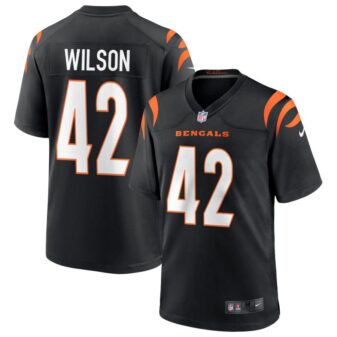 Marco Wilson Youth Nike Black Cincinnati Bengals Logo Game Custom Jersey