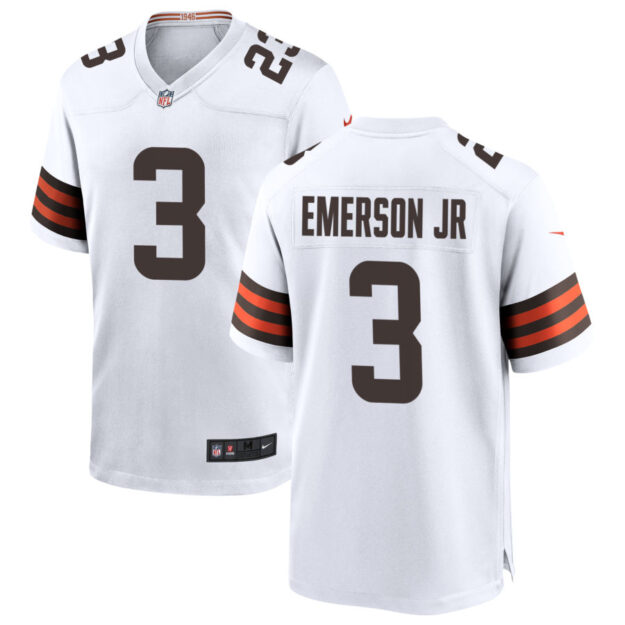 Martin Emerson Jr Men's Nike White Cleveland Browns Custom Game Jersey