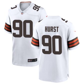 Maurice Hurst Men's Nike White Cleveland Browns Custom Game Jersey