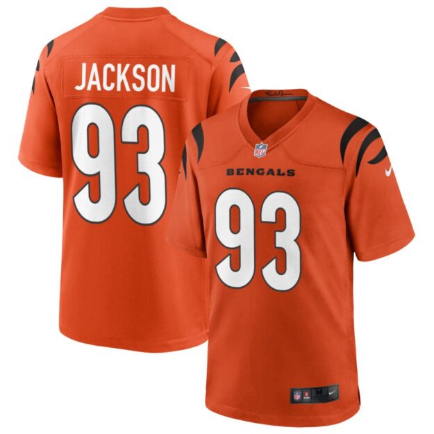 McKinnley Jackson Men's Nike Orange Cincinnati Bengals Alternate Game Custom Jersey