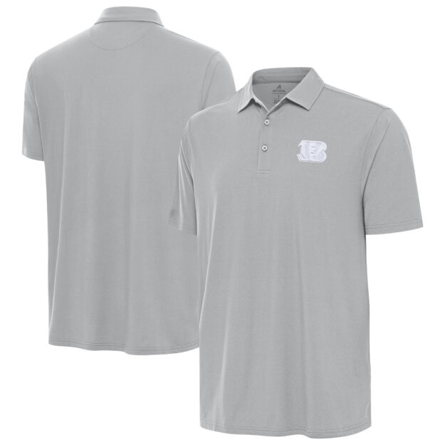 Men's Antigua Gray Cincinnati Bengals Era Polo