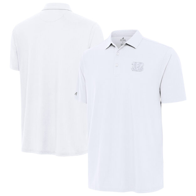 Men's Antigua White Cincinnati Bengals Era Polo