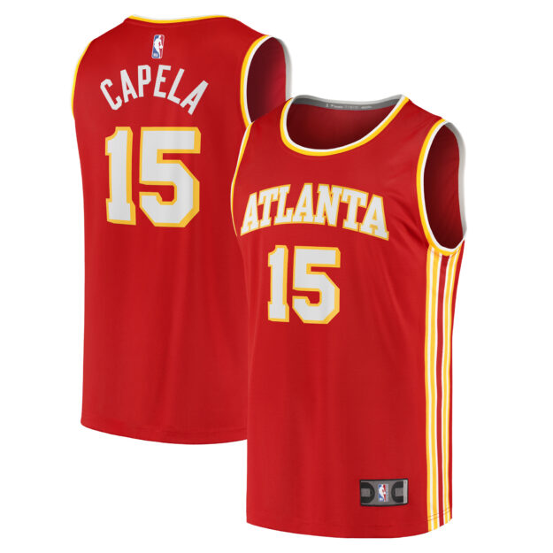 Men's Fanatics Clint Capela Red Atlanta Hawks 2021/22 Fast Break Replica Jersey - Icon Edition