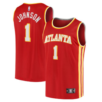 Men's Fanatics Jalen Johnson Red Atlanta Hawks Fast Break Replica Jersey - Icon Edition