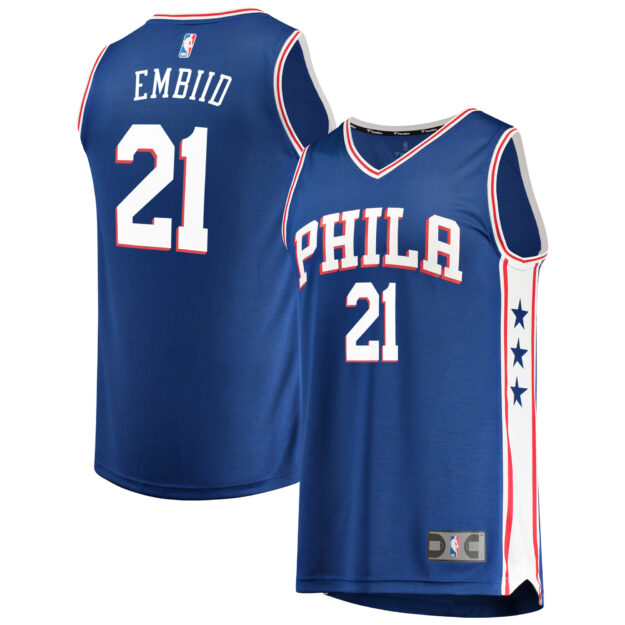 Men's Fanatics Joel Embiid Royal Philadelphia 76ers Fast Break Replica Team Color Player Jersey - Icon Edition