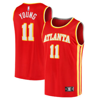 Men's Fanatics Trae Young Red Atlanta Hawks Fast Break Player Jersey - Icon Edition