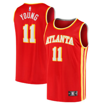 Men's Fanatics Trae Young Red Atlanta Hawks Fast Break Replica Jersey - Icon Edition