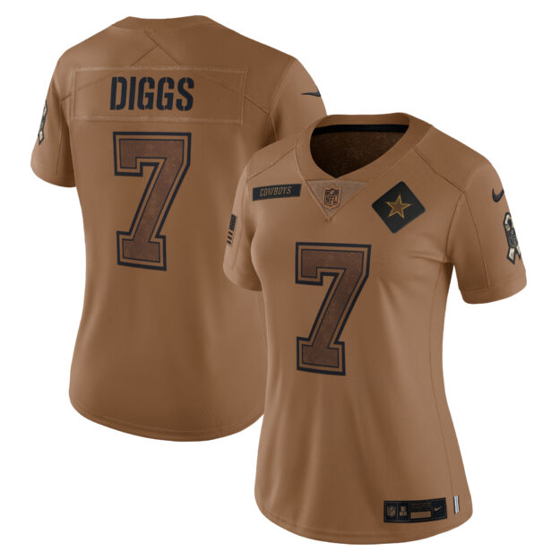 Men's Nike Trevon Diggs Brown Dallas Cowboys Salute To Service Limited Jersey