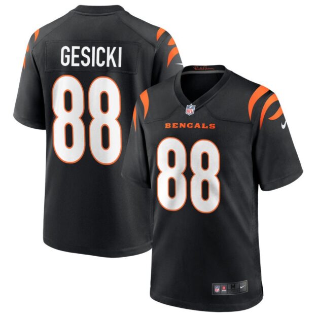 Mike Gesicki Youth Nike Black Cincinnati Bengals Logo Game Custom Jersey