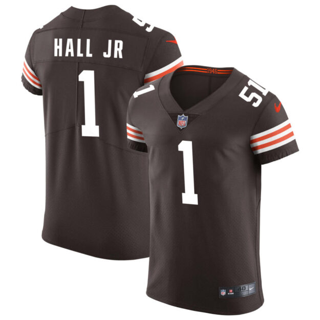 Mike Hall Jr Men's Nike Brown Cleveland Browns Vapor Elite Custom Jersey