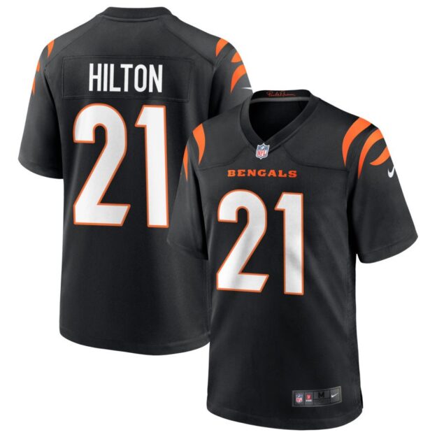 Mike Hilton Men's Nike Black Cincinnati Bengals Game Custom Jersey