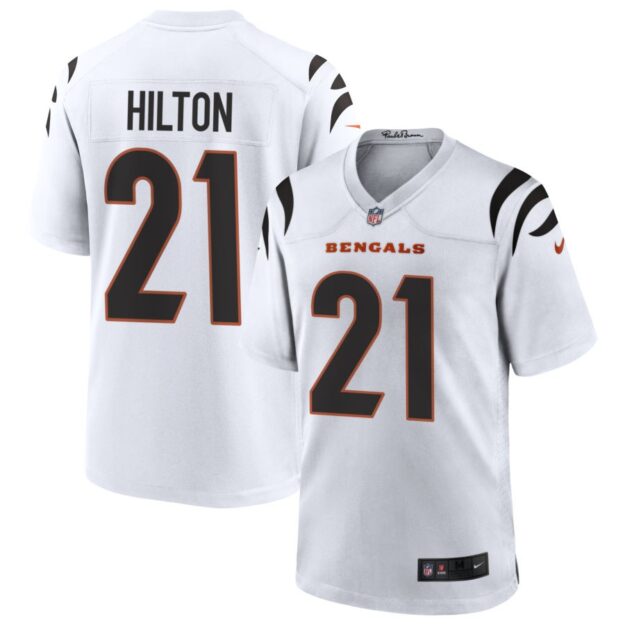 Mike Hilton Men's Nike White Cincinnati Bengals Game Custom Jersey