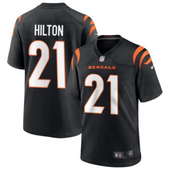 Mike Hilton Youth Nike Black Cincinnati Bengals Logo Game Custom Jersey