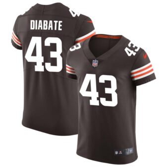 Mohamoud Diabate Men's Nike Brown Cleveland Browns Vapor Elite Custom Jersey