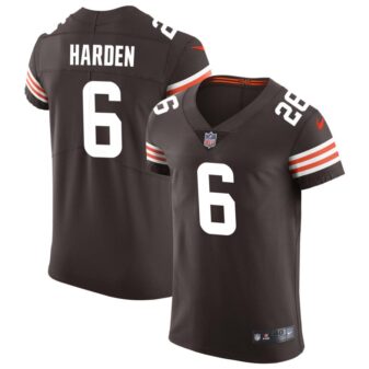 Myles Harden Men's Nike Brown Cleveland Browns Vapor Elite Custom Jersey