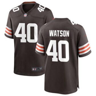 Nathaniel Watson Men's Nike Cleveland Browns Brown Custom Game Jersey