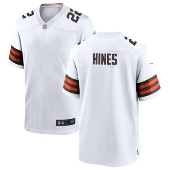 Nyheim Hines Men's Nike White Cleveland Browns Custom Game Jersey