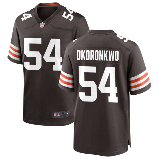 Ogbo Okoronkwo Men's Nike Cleveland Browns Brown Custom Game Jersey