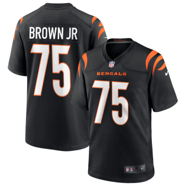 Orlando Brown JR Youth Nike Black Cincinnati Bengals Logo Game Custom Jersey