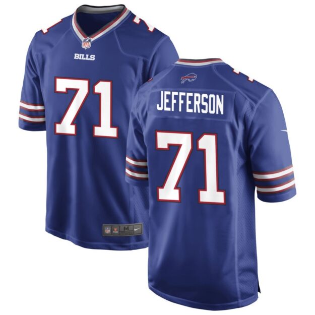 Quinton Jefferson Men's Nike Royal Buffalo Bills Custom Game Jersey