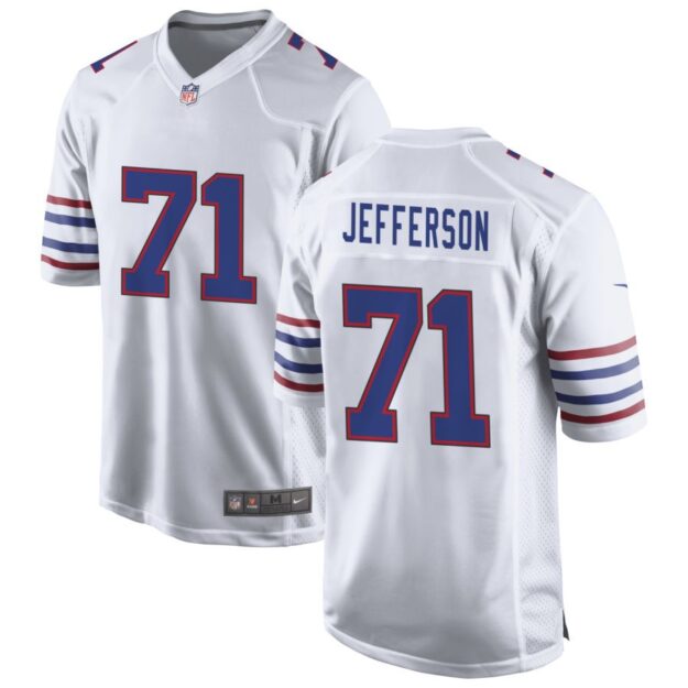 Quinton Jefferson Men's Nike White Buffalo Bills Alternate Custom Game Jersey