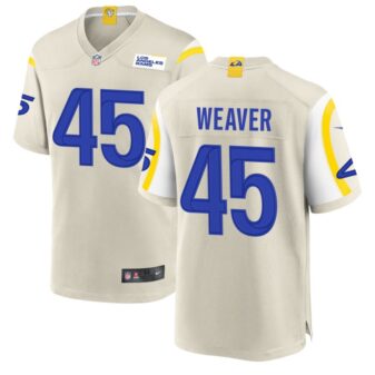 Rashad Weaver Men's Nike Los Angeles Rams Bone Custom Game Jersey