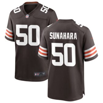 Rex Sunahara Men's Nike Cleveland Browns Brown Custom Game Jersey