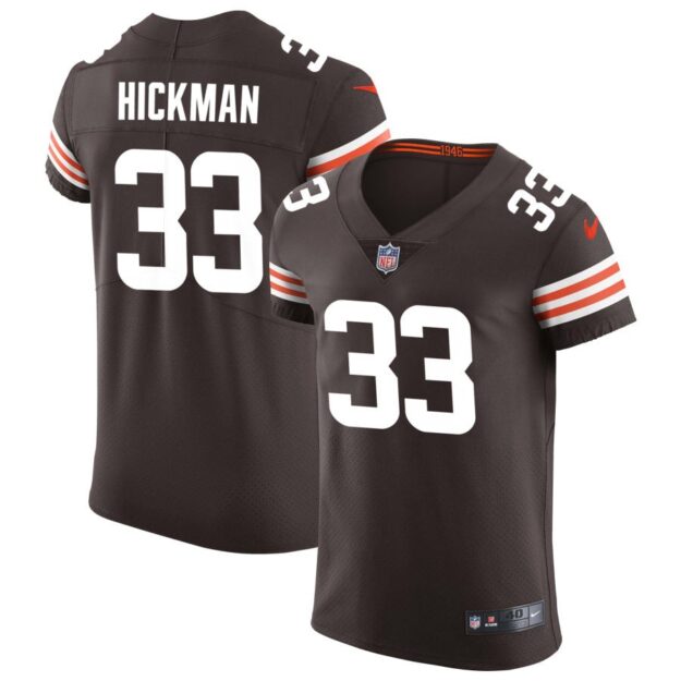 Ronnie Hickman Men's Nike Brown Cleveland Browns Vapor Elite Custom Jersey