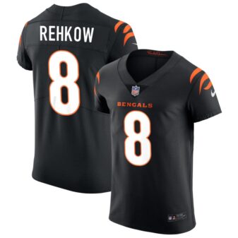 Ryan Rehkow Men's Nike Black Cincinnati Bengals Vapor Elite Custom Jersey